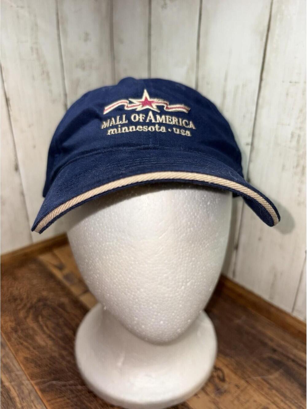 Vintage Mall Of America Adjustable StrapBack Hat Bloomington Minnesota NavyCap